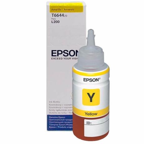 Refil de Tinta T664420-AL Amarelo p/ Impressora Tanque de Tinta L110 / L200 / L210 / L355 / L555 (Emb. contém 1un.) - Epson Menor preço em Refil de Tinta T664420-AL Amarelo p/ Impressora Tanque de Tinta L110 / L200 / L210 / L355 / L555 (Emb. contém 1un.) - Epson