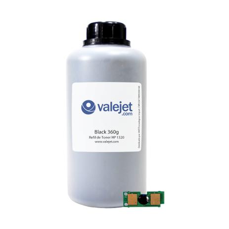 Refil de Toner + Chip HP 1320 P2015 Q5949X 49X 360g - Valejet Menor preço em Refil de Toner + Chip HP 1320 P2015 Q5949X 49X 360g - Valejet