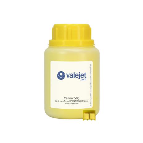 Refil de Toner + Chip Para HP M476DN CF382A Yellow 50g - Valejet Menor preço em Refil de Toner + Chip Para HP M476DN CF382A Yellow 50g - Valejet