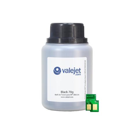 Refil de toner e Chip para HP CB435A 436A 35A 36A 70g - Valejet Menor preço em Refil de toner e Chip para HP CB435A 436A 35A 36A 70g - Valejet