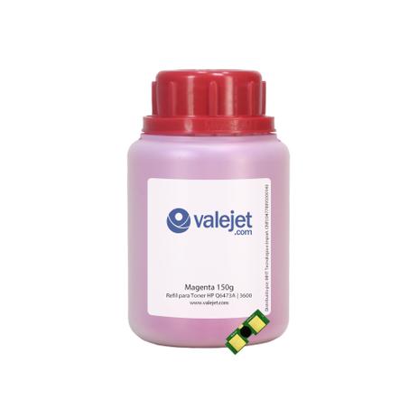 Refil de Toner e Chip para HP Q6473A 3600 3800 Magenta 150g - Valejet Menor preço em Refil de Toner e Chip para HP Q6473A 3600 3800 Magenta 150g - Valejet