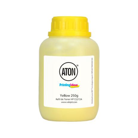 Refil de Toner HP CE272A 650A M750DN CP5525 Yellow 250g Aton Menor preço em Refil de Toner HP CE272A 650A M750DN CP5525 Yellow 250g Aton