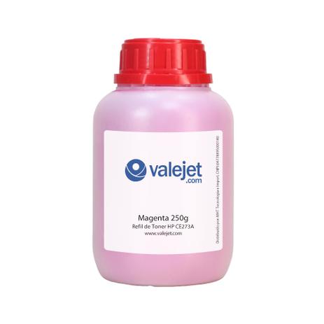 Refil de Toner HP CE273A 650A M750DN CP5525 Magenta 250g - Valejet Menor preço em Refil de Toner HP CE273A 650A M750DN CP5525 Magenta 250g - Valejet