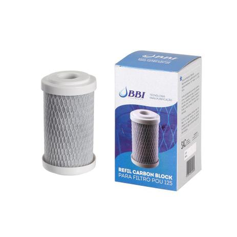 Refil Filtro Carbon Block BBI REP-POU125 p/ Filtro 5” F125BR e F125TR Menor preço em Refil Filtro Carbon Block BBI REP-POU125 p/ Filtro 5” F125BR e F125TR