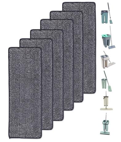 Refil Flat Mop Kit 6 Microfibra Lavável Reutillizável para Reposição Menor preço em Refil Flat Mop Kit 6 Microfibra Lavável Reutillizável para Reposição