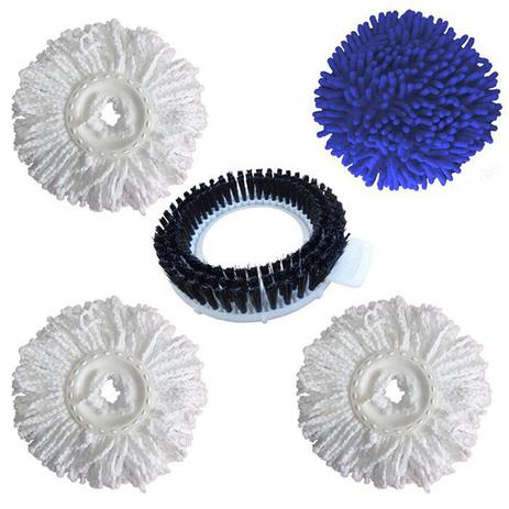 Refil Mop Microfibra + Refil Seco Mop Limpeza Rápida Pó + Refil Escovão - Kit de 5 Peças - Perfect Mop - Vendasshop utensilios de limpeza Menor preço em Refil Mop Microfibra + Refil Seco Mop Limpeza Rápida Pó + Refil Escovão - Kit de 5 Peças - Perfect Mop - Vendasshop utensilios de limpeza