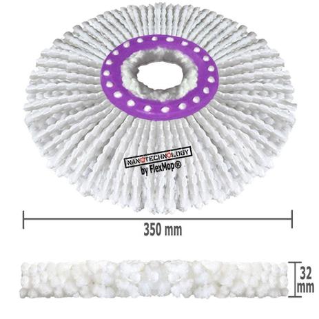 Refil Mop Spin Go Microfibra Nano Padrão USA 150 Gramas, Ø370 mm, Marca: FlexMop é boa?