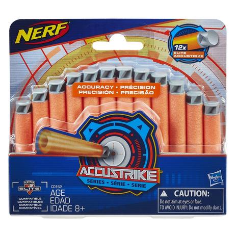 Refil Nerf Accustrike 12 Dardos Hasbro - C0162 Menor preço em Refil Nerf Accustrike 12 Dardos Hasbro - C0162