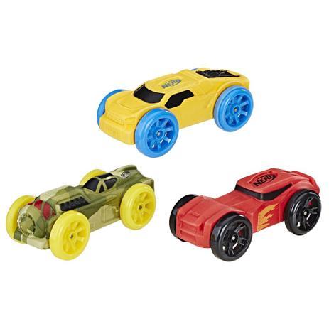 Menor preço em Refil Nerf Nitro com 03 Carrinhos de Espuma - Verde, Amarelo e Vermelho - Hasbro