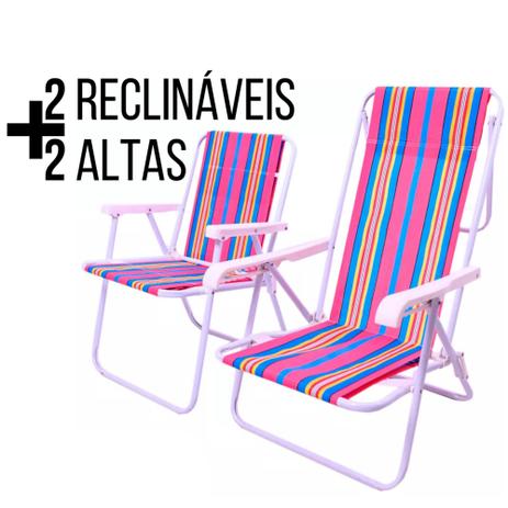 Refil Para Cadeiras De Praia 2 Un Reclinável + 2 Un Alta - Sol Menor preço em Refil Para Cadeiras De Praia 2 Un Reclinável + 2 Un Alta - Sol