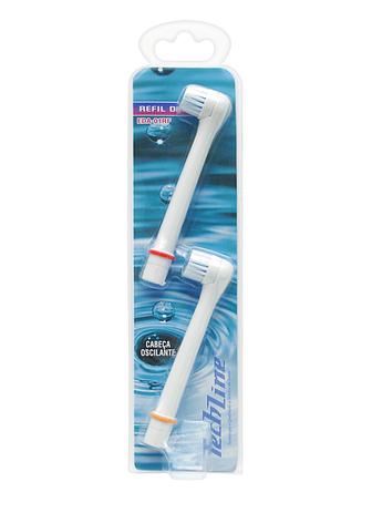 Refil para escova dental eletrica adulto techline Menor preço em Refil para escova dental eletrica adulto techline