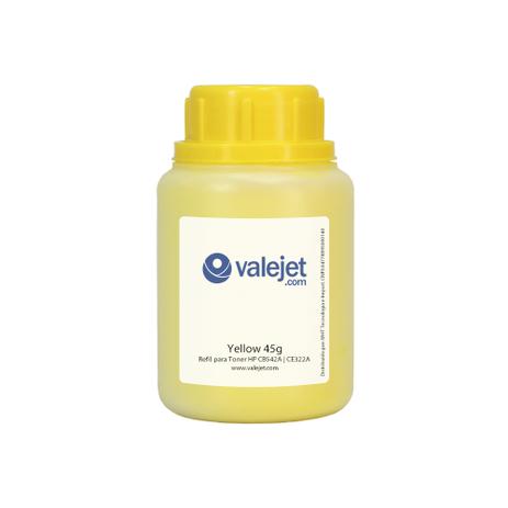 Refil para Toner HP CB542A CE322A CF212A Universal Color Yellow 45g - Valejet Menor preço em Refil para Toner HP CB542A CE322A CF212A Universal Color Yellow 45g - Valejet