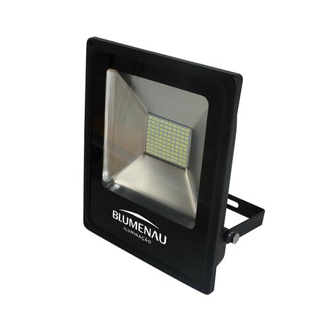 Refletor Blumenau Led Slim Preto 50W Bivolt Menor preço em Refletor Blumenau Led Slim Preto 50W Bivolt