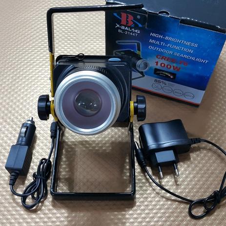 Refletor de Emergência Portátil Recarregável com LED COB COM ZOOM - Wd Menor preço em Refletor de Emergência Portátil Recarregável com LED COB COM ZOOM - Wd