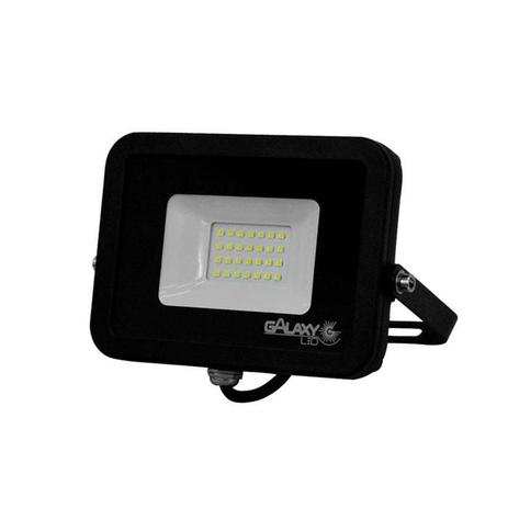 Refletor de Led 10W Slim Luz Fria 6500K IP65 Preto Bivolt GalaxyLED Menor preço em Refletor de Led 10W Slim Luz Fria 6500K IP65 Preto Bivolt GalaxyLED