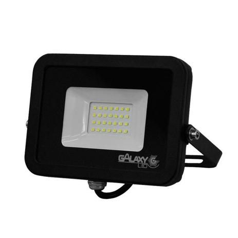 Refletor de Led 30W Slim Luz Branca 6500K IP65 Preto Bivolt GalaxyLED Menor preço em Refletor de Led 30W Slim Luz Branca 6500K IP65 Preto Bivolt GalaxyLED