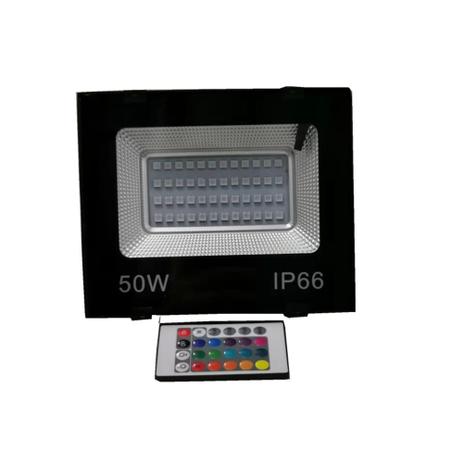 Refletor de led rgb Holofote 50w colorido Bivolt Prova D'água Ip66 - aaa top Menor preço em Refletor de led rgb Holofote 50w colorido Bivolt Prova D'água Ip66 - aaa top