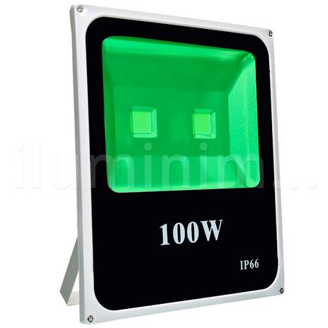 Refletor Holofote LED 100w Verde - Iluminim led Menor preço em Refletor Holofote LED 100w Verde - Iluminim led