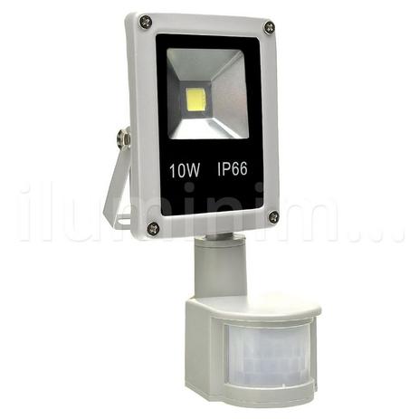 Refletor Holofote LED 10w Sensor de Presença Branco Frio - Iluminim led Menor preço em Refletor Holofote LED 10w Sensor de Presença Branco Frio - Iluminim led