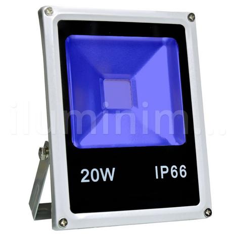 Refletor Holofote LED 20w Azul - Iluminim led Menor preço em Refletor Holofote LED 20w Azul - Iluminim led