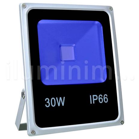 Refletor Holofote LED 30w Azul - Iluminim led Menor preço em Refletor Holofote LED 30w Azul - Iluminim led