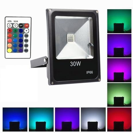 Refletor Holofote Led 30w Rgb Festa Colorido Bivolt - Wd Menor preço em Refletor Holofote Led 30w Rgb Festa Colorido Bivolt - Wd