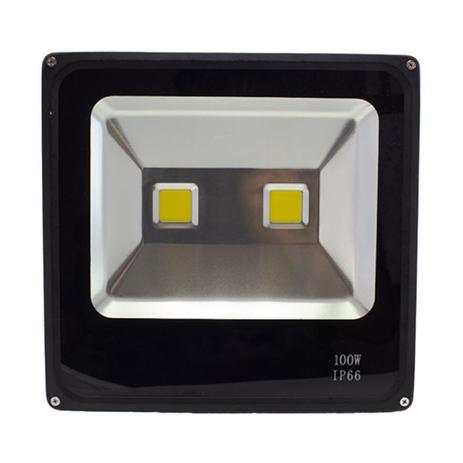 Refletor Holofote Led Slim 100W Branco Frio Preto - Kit led Menor preço em Refletor Holofote Led Slim 100W Branco Frio Preto - Kit led
