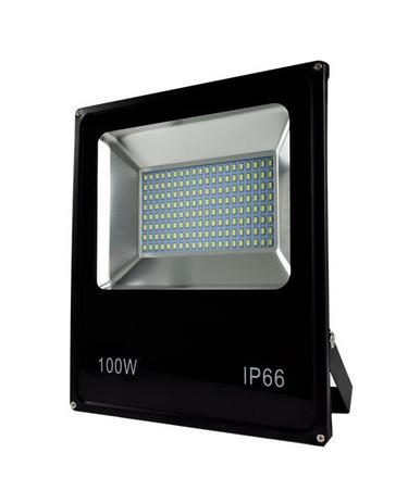 Refletor Holofote LED Slim SMD 100W IP65 Branco Frio - Eztechs Menor preço em Refletor Holofote LED Slim SMD 100W IP65 Branco Frio - Eztechs