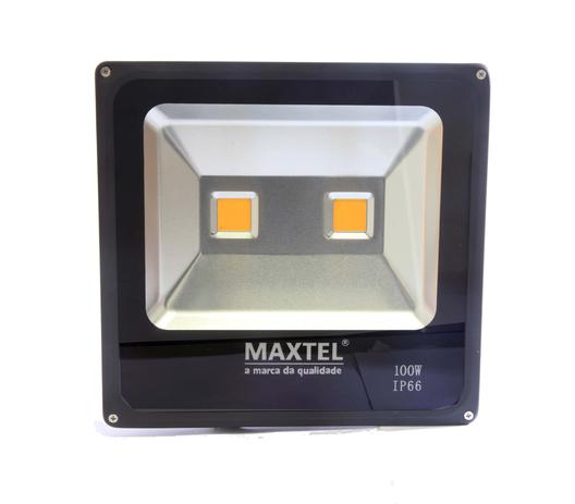 Refletor Led 100W Holofote Maxtel Branco Quente IP66 Menor preço em Refletor Led 100W Holofote Maxtel Branco Quente IP66