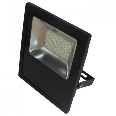 Refletor LED 100W Slim Blumenau Preto Menor preço em Refletor LED 100W Slim Blumenau Preto