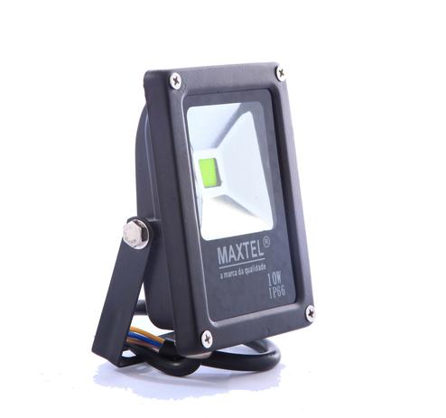Refletor Led 10W Holofote Maxtel Branco Frio IP66 Menor preço em Refletor Led 10W Holofote Maxtel Branco Frio IP66