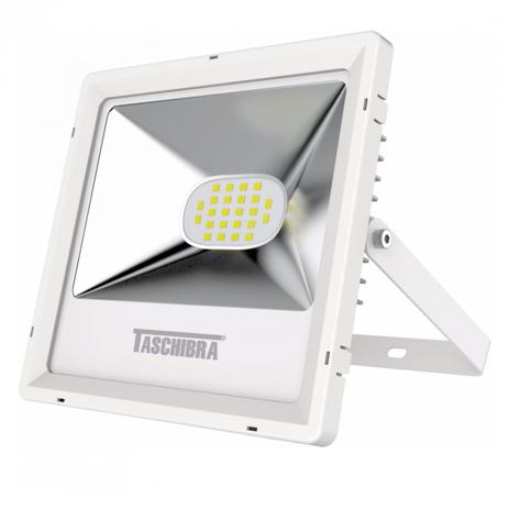 Refletor LED 20W Branco TR Taschibra 3000K Luz Amarela Menor preço em Refletor LED 20W Branco TR Taschibra 3000K Luz Amarela