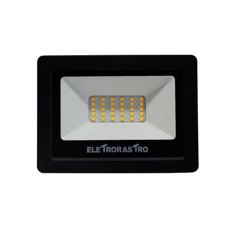 Refletor LED 20W Luz Amarela 127V Eletrorastro Menor preço em Refletor LED 20W Luz Amarela 127V Eletrorastro