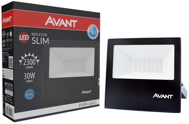Refletor Led 30w Bivolt Branco Frio 6500k Avant Menor preço em Refletor Led 30w Bivolt Branco Frio 6500k Avant