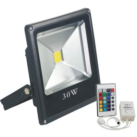 Refletor Led 30W Holofote Prova Dágua RGB - Dylan Menor preço em Refletor Led 30W Holofote Prova Dágua RGB - Dylan
