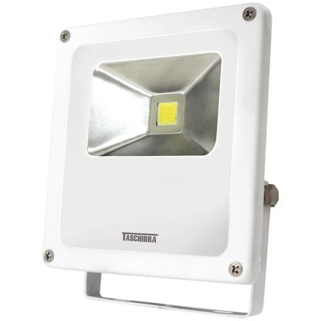 Refletor Led 30W Luz Verde Bco Taschibra Menor preço em Refletor Led 30W Luz Verde Bco Taschibra