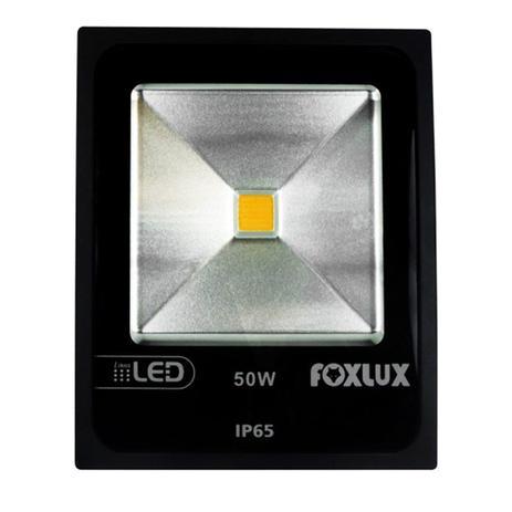 Refletor LED 50W Luz Amarela Bivolt Foxlux Menor preço em Refletor LED 50W Luz Amarela Bivolt Foxlux
