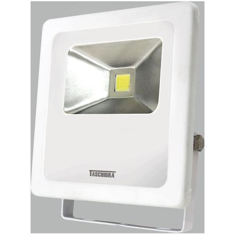 Refletor Led 50W Luz Verde Taschibra Branco Menor preço em Refletor Led 50W Luz Verde Taschibra Branco