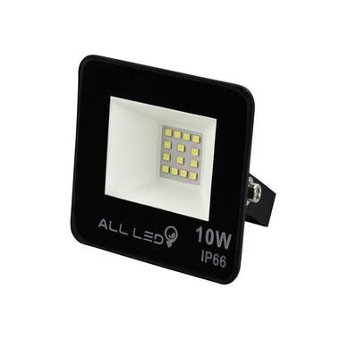 Refletor led all led ip66 10w 900lm 6000k Menor preço em Refletor led all led ip66 10w 900lm 6000k