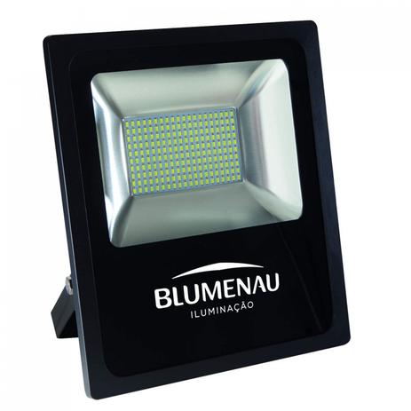 Refletor LED em Alumínio 100W Slim Blumenau Preto Menor preço em Refletor LED em Alumínio 100W Slim Blumenau Preto