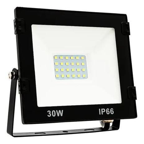 Refletor Led Holofote 30w Slim Prova D'água Branco Frio Ip66 - Super Led Menor preço em Refletor Led Holofote 30w Slim Prova D'água Branco Frio Ip66 - Super Led
