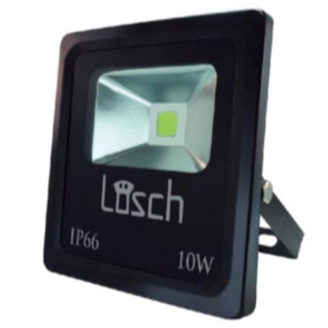 Refletor led slim preto 10w 3000k - Lösch Menor preço em Refletor led slim preto 10w 3000k - Lösch