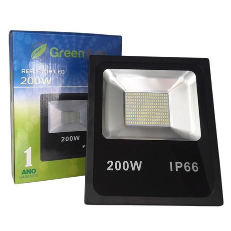 Refletor Led SMD 200w Branco Frio IP66 Bivolt - Green age Menor preço em Refletor Led SMD 200w Branco Frio IP66 Bivolt - Green age