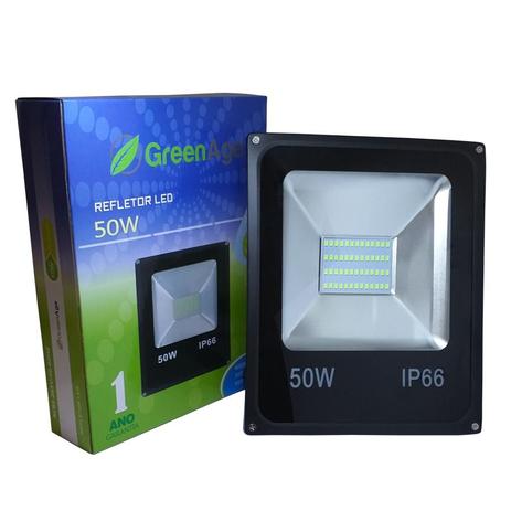 Refletor Led SMD 50w Verde IP66 Bivolt - Green age Menor preço em Refletor Led SMD 50w Verde IP66 Bivolt - Green age