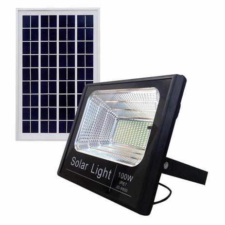 Refletor LED Solar 100W Branco Frio - Kit led Menor preço em Refletor LED Solar 100W Branco Frio - Kit led
