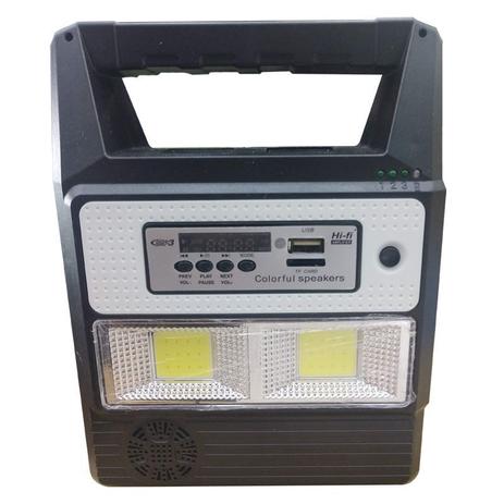 Refletor LED Solar Para camping com MP3 e lâmpadas - Kit led Menor preço em Refletor LED Solar Para camping com MP3 e lâmpadas - Kit led