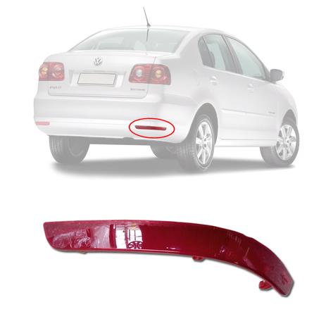 Refletor Parachoque Traseiro Olho de Gato Polo Sedan 2012 2013 2014 Direito - Vw - original Menor preço em Refletor Parachoque Traseiro Olho de Gato Polo Sedan 2012 2013 2014 Direito - Vw - original