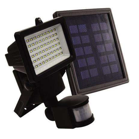 Refletor solar 60 leds com sensor de movimento luz branca 6000K - Ecoforce Menor preço em Refletor solar 60 leds com sensor de movimento luz branca 6000K - Ecoforce