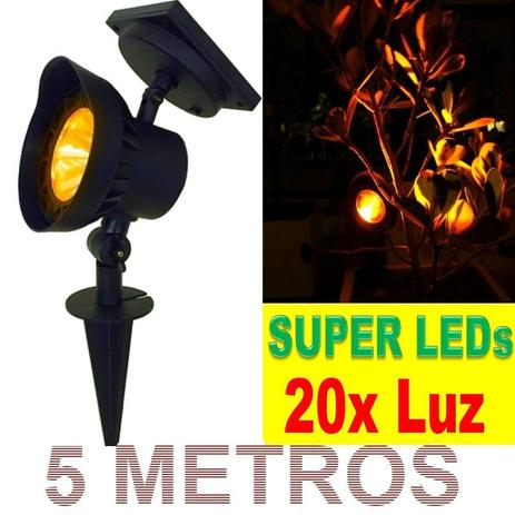 refletor Solar jardim led amarelo ambar 20x mais forte Luminária prova de água - Ecoforce é boa?