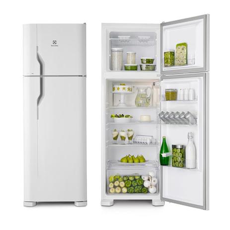 Refrigerador Electrolux Duplex Cycle DeFrost Branco 362L 110V DC44 Menor preço em Refrigerador Electrolux Duplex Cycle DeFrost Branco 362L 110V DC44